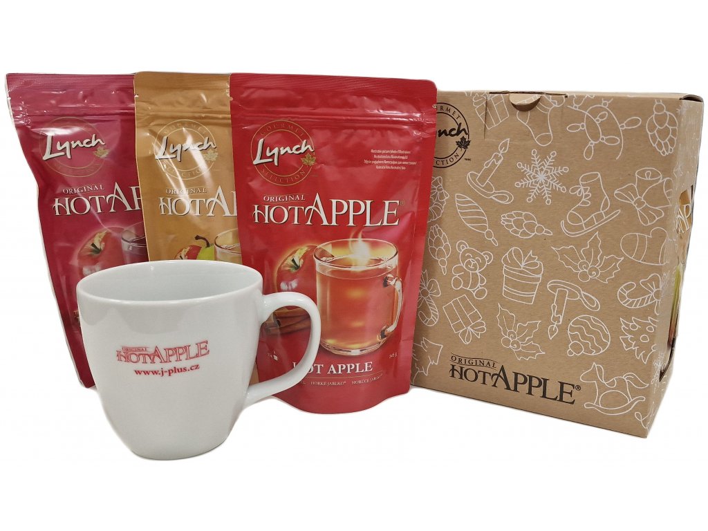 Dárková sada Hot Apple 3x345g + hrnek